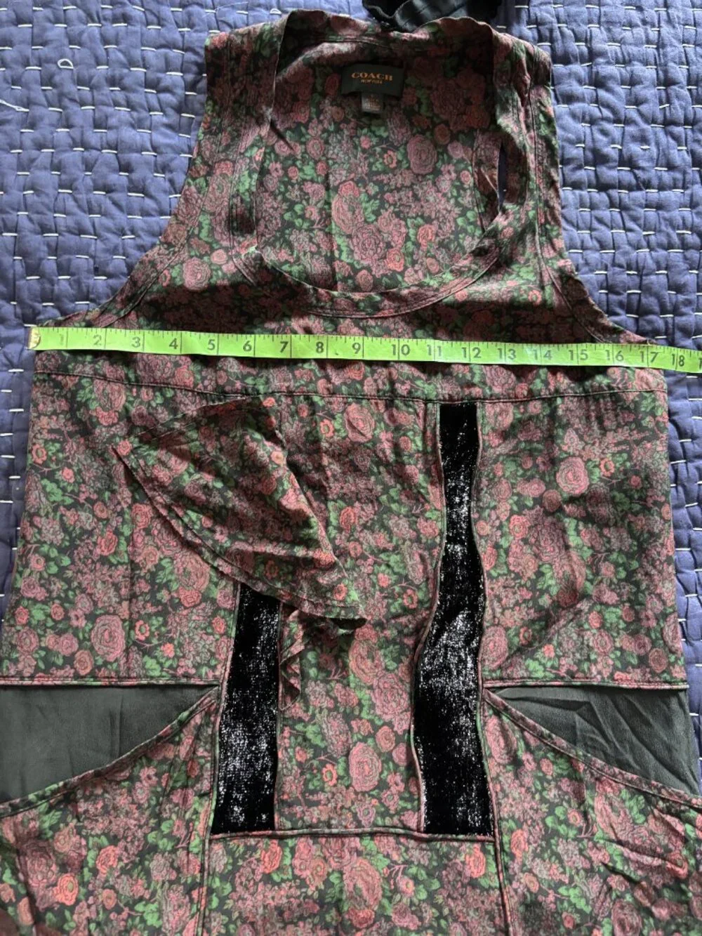 Coach 1941 Silk Floral Dress Womens S/M Drop Waist, Midi Tea Length